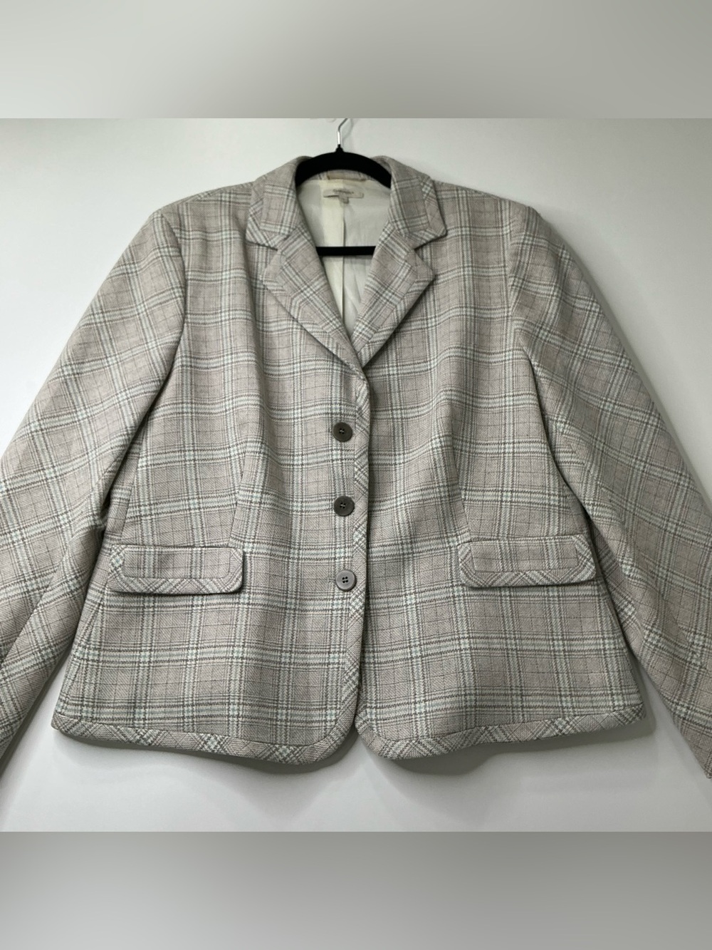 Santorelli Women’s  Blazer Jacket  Blend Long Sleeve 16 Gray Preowned